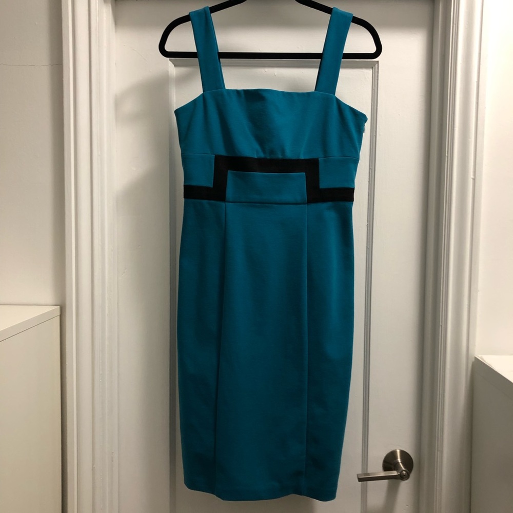 Diane Von Furstenberg Teal & Black Dress